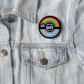 Du bist sicher bei mir LGBTQIA Verbündeter Button (Beispiel)