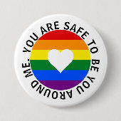 Du bist sicher, dass du um mich herum bist button (Vorderseite)