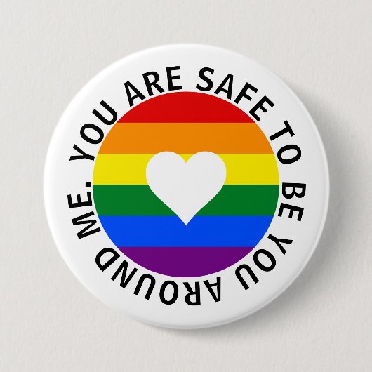 Du bist sicher, dass du um mich herum bist button (Vorderseite)