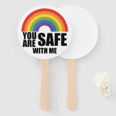 Du bist sicher mit meinem LGBTQ-Regenbogenstolz Fächer (Vorne und Hinten)
