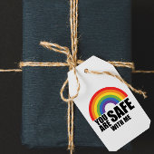 Du bist sicher mit meinem LGBTQ-Regenbogenstolz Geschenkanhänger