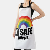 Du bist sicher mit meinem LGBTQ-Regenbogenstolz Schürze (InSitu)