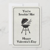 Du bist Smokin' heiß! Funny GRILLEN Valentine's Da Einladung (Vorderseite)