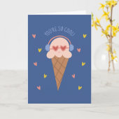 Du bist so cool Eis Valentinstag Karte (Gelbe Blume)