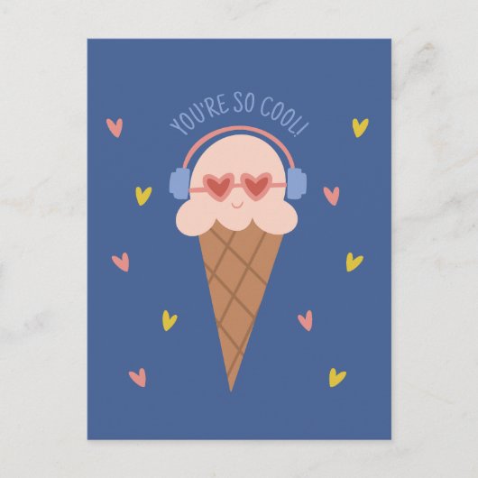 Du bist so cool Eis Valentinstag Karte (Vorderseite)