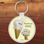 Du bist so COOL Ice Cream Faces Schlüsselanhänger (Vorderseite)