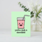 Du bist so ein Smoothie Postkarte (Stehend Vorderseite)