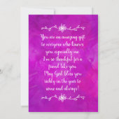 Du bist so ein WUNDERBARER Segen, vollkommen EDITA Karte (Rückseite)