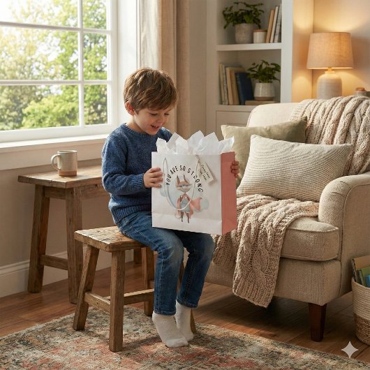 Du bist so eine starke Fox-Geschenktasche Große Geschenktüte