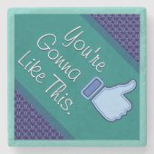 Du bist so eine Techie Steinuntersetzer (Vorderseite)