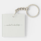 Du bist so eine wunderschöne Aquarell-Blume Schlüsselanhänger (Rückseite)