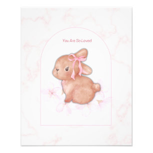 Du bist so geliebt Bunny Druck Mädchen Babyzimme