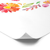 Du bist so geliebt bunten Blumenposter Druck Poster (Ecke)