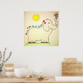 "Du bist so geliebt" Elephant Poster (Küche)