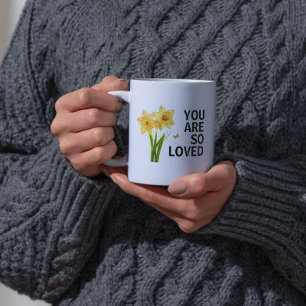 Du bist so geliebt Floral Christian Kaffeetasse