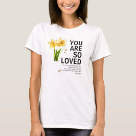 Du bist so geliebt Floral Christian T-Shirt