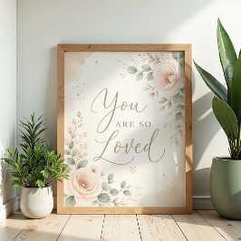 Du bist so geliebt Kinderzimmer-Wandkunstplakat Poster