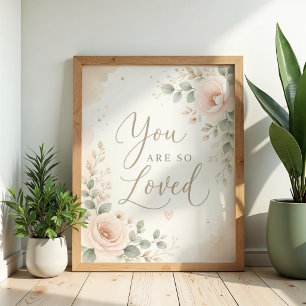 Du bist so geliebt Kinderzimmer-Wandkunstplakat Poster