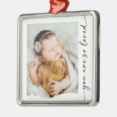 Du bist so liebes Foto Keepake Ornament Aus Metall (Links)