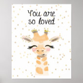 Du bist so liebes Giraffe Poster (Vorne)