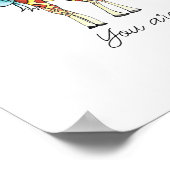 Du bist so liebter Elefant und Giraffe Poster (Ecke)