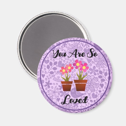 Du bist so Lila Boho Magnet (Vorderseite/Rückseite)