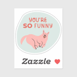 Du bist so lustig niedlichen illustrierten Hundaqu Aufkleber