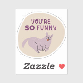 Du bist so lustig niedlicher illustrierter Hund al Aufkleber