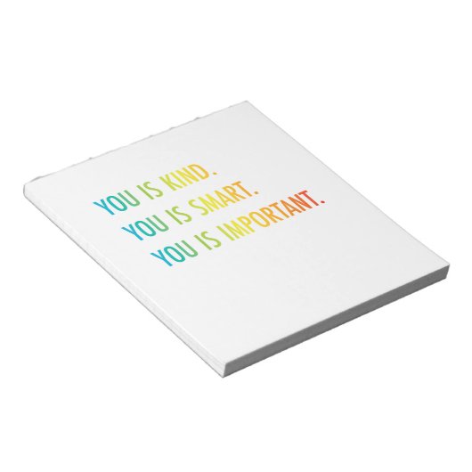 Du bist so nett, dass du klug bist. notizblock (angewinkelt)