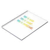 Du bist so nett, dass du klug bist. notizblock (Linke Seite)