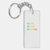 Du bist so nett, dass du klug bist. schlüsselanhänger (Vorderseite links)