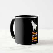 Du bist so niedliche Frustkatze Tasse (Vorderseite Links)