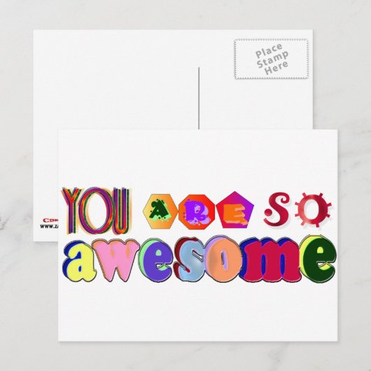 Du bist so Phantastisch Postkarte (Vorne/Hinten)