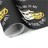 Du bist so schön zu mir Kaffee Puppe dunkle BG Geschenkpapier (Rolleneckpunkt)