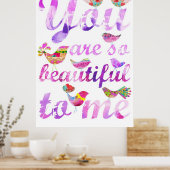 Du bist so schön zu mir (PINK) Poster (Küche)