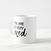 Du bist so sehr geliebt kaffeetasse (Vorderseite Links)