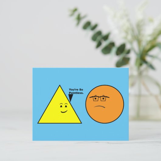 Du bist so sinnlos - Funny Geometry Postkarte (Stehend Vorderseite)