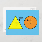 Du bist so sinnlos - Funny Geometry Postkarte (Vorne/Hinten)