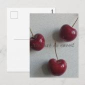 Du bist so süß Cherry Postkarte (Vorne/Hinten)