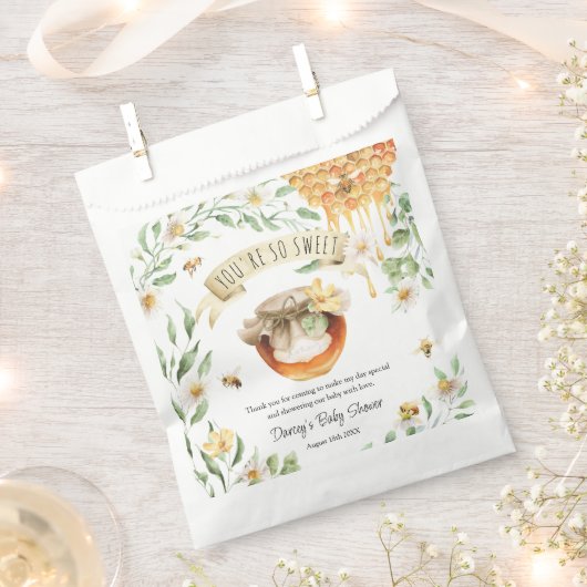 Du bist so süß HoneyBee danke dir Baby Dusche Geschenktütchen (Ausgeschnitten)
