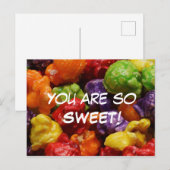 Du bist so süß kandierten Popcorn Postcard Postkarte (Vorne/Hinten)