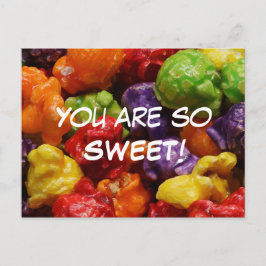 Du bist so süß kandierten Popcorn Postcard Postkarte