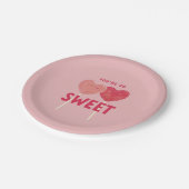 Du bist so süß - Lollipop-Papierplatte Pappteller (Schrägansicht)