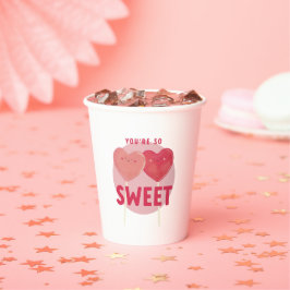 Du bist so süß Lollipop - Valentine Paper Cup Pappbecher
