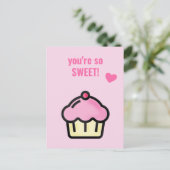 Du bist so süß - Niedlich Cupcake-Klasse Valentine Postkarte (Stehend Vorderseite)