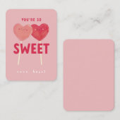 Du bist so süße Kinder Klasse Valentine Mitteilungskarte (Vorne/Hinten)