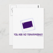 Du bist so transparent! postkarte (Vorne/Hinten)
