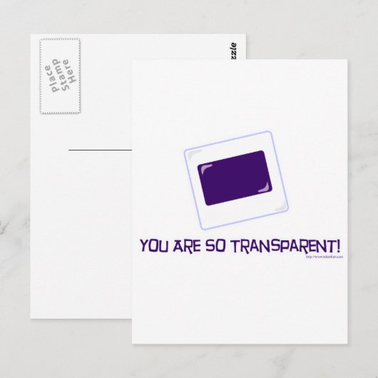 Du bist so transparent! postkarte (Vorne/Hinten)