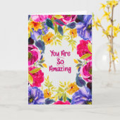 Du bist so unglaublich Wasserfarben-Blumenkarte Karte (Gelbe Blume)