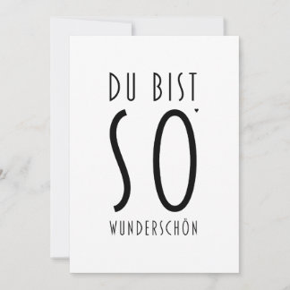 Du bist so wunderschön - valentine card karte